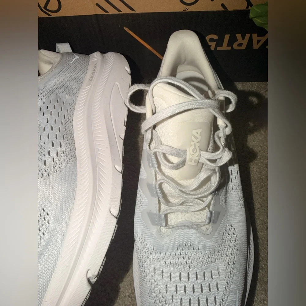 Hoka Light Gray Athletic Shoes